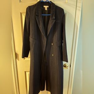 HM Wool Blend Long Navy coat size 2